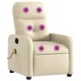 Verstellbarer Massagesessel aus cremefarbenem Stoff von , Sessel - Ref: Foro24-374214, Preis: 203,20 €, Rabatt: %
