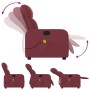 Sillón de masaje reclinable de tela color vino tinto de , Sillones - Ref: Foro24-374209, Precio: 205,45 €, Descuento: %