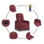 Sillón de masaje reclinable de tela color vino tinto de , Sillones - Ref: Foro24-374209, Precio: 202,42 €, Descuento: %