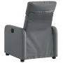Sillón reclinable de cuero sintético gris de , Sillones - Ref: Foro24-374186, Precio: 188,37 €, Descuento: %
