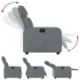 Sillón reclinable de cuero sintético gris de , Sillones - Ref: Foro24-374186, Precio: 188,37 €, Descuento: %