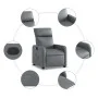 Sillón reclinable de cuero sintético gris de , Sillones - Ref: Foro24-374186, Precio: 188,37 €, Descuento: %