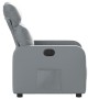 Sillón reclinable de cuero sintético gris de , Sillones - Ref: Foro24-374186, Precio: 191,63 €, Descuento: %