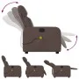 Sillón de masaje reclinable cuero sintético marrón de , Sillones - Ref: Foro24-374192, Precio: 190,93 €, Descuento: %