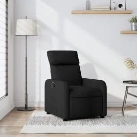 Sillón reclinable de tela negro de , Sillones - Ref: Foro24-374167, Precio: 151,00 €, Descuento: %