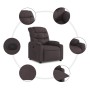 Sillón reclinable de tela marrón oscuro de , Sillones - Ref: Foro24-374152, Precio: 208,89 €, Descuento: %
