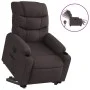 Sillón eléctrico reclinable elevable de tela marrón oscuro de , Sillones - Ref: Foro24-3206668, Precio: 378,44 €, Descuento: %