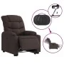 Sillón eléctrico reclinable elevable de tela marrón oscuro de , Sillones - Ref: Foro24-3206668, Precio: 378,44 €, Descuento: %