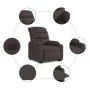 Sillón eléctrico reclinable elevable de tela marrón oscuro de , Sillones - Ref: Foro24-3206668, Precio: 378,44 €, Descuento: %