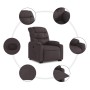 Sillón eléctrico reclinable elevable de tela marrón oscuro de , Sillones - Ref: Foro24-3206668, Precio: 319,51 €, Descuento: %