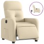 Sillón reclinable eléctrico de tela crema de , Sillones - Ref: Foro24-3206785, Precio: 248,92 €, Descuento: %