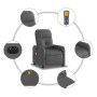 Sillón reclinable de masaje eléctrico tela gris oscuro de , Sillones - Ref: Foro24-3206787, Precio: 230,88 €, Descuento: %
