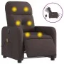 Sillón reclinable de masaje eléctrico tela marrón oscuro de , Sillones - Ref: Foro24-3206791, Precio: 240,10 €, Descuento: %