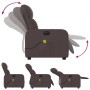 Sillón reclinable de masaje eléctrico tela marrón oscuro de , Sillones - Ref: Foro24-3206791, Precio: 250,23 €, Descuento: %