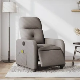 Sillón reclinable de masaje eléctrico tela gris taupe de , Sillones - Ref: Foro24-3206793, Precio: 268,56 €, Descuento: %