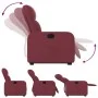 Sillón reclinable elevable tela rojo tinto de , Sillones - Ref: Foro24-3206798, Precio: 271,92 €, Descuento: %