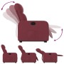 Sillón reclinable elevable tela rojo tinto de , Sillones - Ref: Foro24-3206798, Precio: 254,39 €, Descuento: %