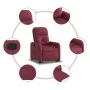 Sillón reclinable elevable tela rojo tinto de , Sillones - Ref: Foro24-3206798, Precio: 271,92 €, Descuento: %