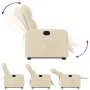 Sillón reclinable elevable de tela color crema de , Sillones - Ref: Foro24-3206803, Precio: 289,76 €, Descuento: %
