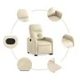Sillón reclinable elevable de tela color crema de , Sillones - Ref: Foro24-3206803, Precio: 289,76 €, Descuento: %