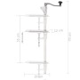 Abridor latas de aluminio y acero inoxidable plateado 70 cm de vidaXL, Abrelatas - Ref: Foro24-50958, Precio: 60,08 €, Descue...