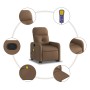 Silla de masaje reclinable de pie de tela marrón de , Sillones - Ref: Foro24-3206808, Precio: 283,76 €, Descuento: %