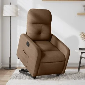 Sillón eléctrico reclinable elevable de tela marrón de , Sillones - Ref: Foro24-3206817, Precio: 322,22 €, Descuento: %