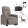 Sillón eléctrico reclinable elevable de tela gris taupe de , Sillones - Ref: Foro24-3206820, Precio: 296,70 €, Descuento: %