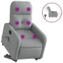 Light gray fabric electric reclining and lifting massage chair by , Armchairs - Ref: Foro24-3206822, Price: 334,78 €, Discoun...