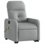 Light gray fabric electric reclining and lifting massage chair by , Armchairs - Ref: Foro24-3206822, Price: 334,78 €, Discoun...