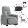 Light gray fabric electric reclining and lifting massage chair by , Armchairs - Ref: Foro24-3206822, Price: 334,78 €, Discoun...