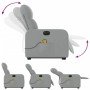 Sillón de masaje eléctrico reclinable elevable tela gris claro de , Sillones - Ref: Foro24-3206822, Precio: 313,55 €, Descuen...