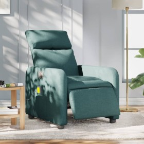 Sillón reclinable de masaje eléctrico tela verde oscuro de , Sillones - Ref: Foro24-3206696, Precio: 253,12 €, Descuento: %