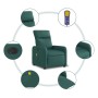 Sillón reclinable de masaje eléctrico tela verde oscuro de , Sillones - Ref: Foro24-3206696, Precio: 253,12 €, Descuento: %
