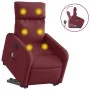Sillón reclinable de masaje elevable tela rojo tinto de , Sillones - Ref: Foro24-3206711, Precio: 306,69 €, Descuento: %