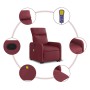 Sillón reclinable de masaje elevable tela rojo tinto de , Sillones - Ref: Foro24-3206711, Precio: 285,63 €, Descuento: %