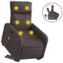 Silla de masaje reclinable de pie de tela marrón oscuro de , Sillones - Ref: Foro24-3206713, Precio: 308,09 €, Descuento: %