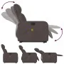 Silla de masaje reclinable de pie de tela marrón oscuro de , Sillones - Ref: Foro24-3206713, Precio: 308,09 €, Descuento: %