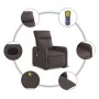 Silla de masaje reclinable de pie de tela marrón oscuro de , Sillones - Ref: Foro24-3206713, Precio: 308,09 €, Descuento: %