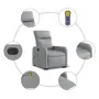 Elektrischer Massagesessel verstellbarer Stoff hellgrau von , Sessel - Ref: Foro24-3206726, Preis: 351,26 €, Rabatt: %