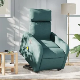 Sillón masaje eléctrico reclinable elevable tela verde oscuro de , Sillones - Ref: Foro24-3206732, Precio: 342,96 €, Descuent...