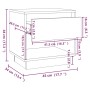 Mesita de noche madera contrachapada gris hormigón 45x34x44 cm de vidaXL, Mesitas de noche - Ref: Foro24-809520, Precio: 43,0...