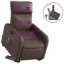 Sillón reclinable de masaje de pie de cuero sintético marrón de , Sillones - Ref: Foro24-3206758, Precio: 277,68 €, Descuento: %