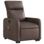 Sillón reclinable de masaje de pie de cuero sintético marrón de , Sillones - Ref: Foro24-3206758, Precio: 277,68 €, Descuento: %
