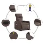 Sillón reclinable de masaje de pie de cuero sintético marrón de , Sillones - Ref: Foro24-3206758, Precio: 277,68 €, Descuento: %