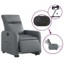 Sillón reclinable elevable eléctrico de cuero sintético gris de , Sillones - Ref: Foro24-3206766, Precio: 299,35 €, Descuento: %