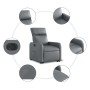 Sillón reclinable elevable eléctrico de cuero sintético gris de , Sillones - Ref: Foro24-3206766, Precio: 299,35 €, Descuento: %