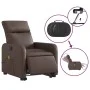 Sillón de masaje elevable eléctrico cuero sintético marrón de , Sillones - Ref: Foro24-3206772, Precio: 326,25 €, Descuento: %
