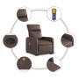 Sillón de masaje elevable eléctrico cuero sintético marrón de , Sillones - Ref: Foro24-3206772, Precio: 303,98 €, Descuento: %