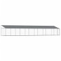 Jaula de perros techo y puerta acero galvanizado gris 12x2x2 m de , Casetas y cercados para perros - Ref: Foro24-3209572, Pre...